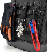 KNIPEX Werkzeugrucksack Modular X18 – 21 Haltelaschen, 37 Taschen, 15 kg Tragfähigkeit, Recycling-Nylon