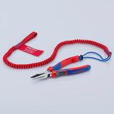 KNIPEX Spitzkombizange 145 mm Comfort-Griff – poliert, schwarz atramentiert, für Flach- und Rundmaterial