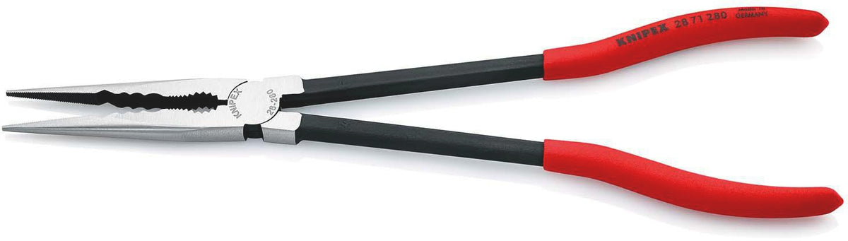 KNIPEX Montierzange 280 mm mit poliertem Kopf und Kunststoffüberzug – Spezialzange für schwer zugängliche Stellen