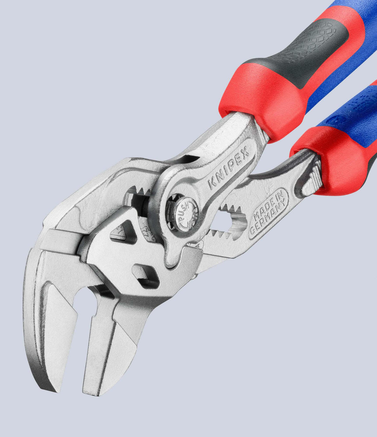 KNIPEX Zangenschlüssel 400 mm – Spannweite 85 mm, verchromt, mit Kunststoffüberzug