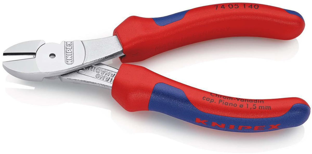 KNIPEX Kraftseitenschneider 140 mm Form 0 mit Mehrkomponenten-Hüllen – 20 % Kraftersparnis