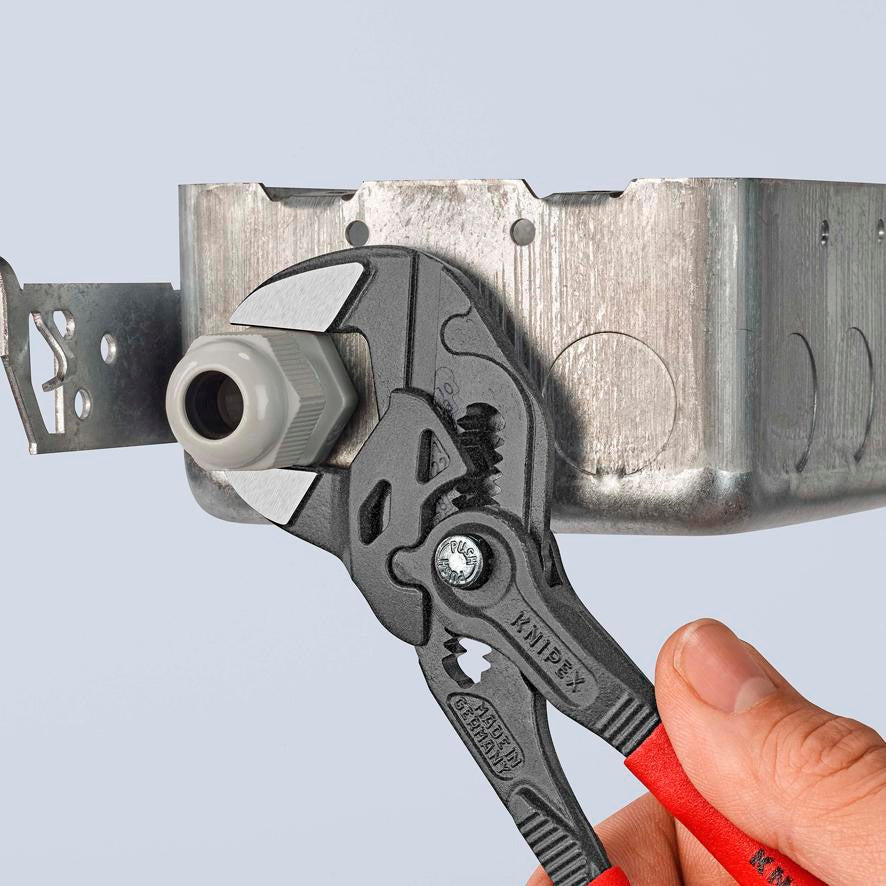 KNIPEX Zangenschlüssel 250 mm, Spannweite 52 mm, mit Kunststoffüberzug und Einstellskala