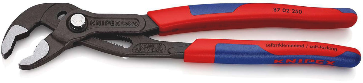 KNIPEX Cobra® Wasserpumpenzange 180 mm – Selbstklemmend, 18 Einstellpositionen, Comfort-Griff