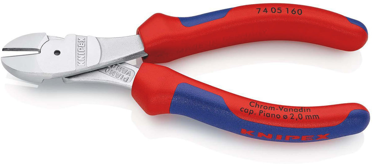 KNIPEX Kraftseitenschneider 140 mm Form 0 mit Mehrkomponenten-Hüllen – 20 % Kraftersparnis