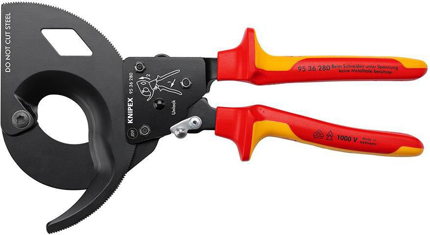 KNIPEX Kabelschneider VDE 250 mm für Cu- und Al-Kabel bis 240 mm²