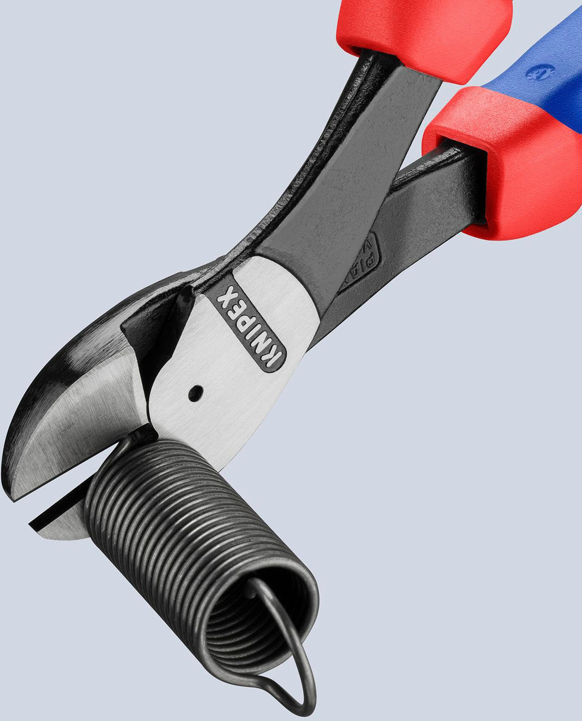KNIPEX Kraftseitenschneider 200 mm Form 2 mit 20 % Kraftersparnis und Kunststoffüberzug