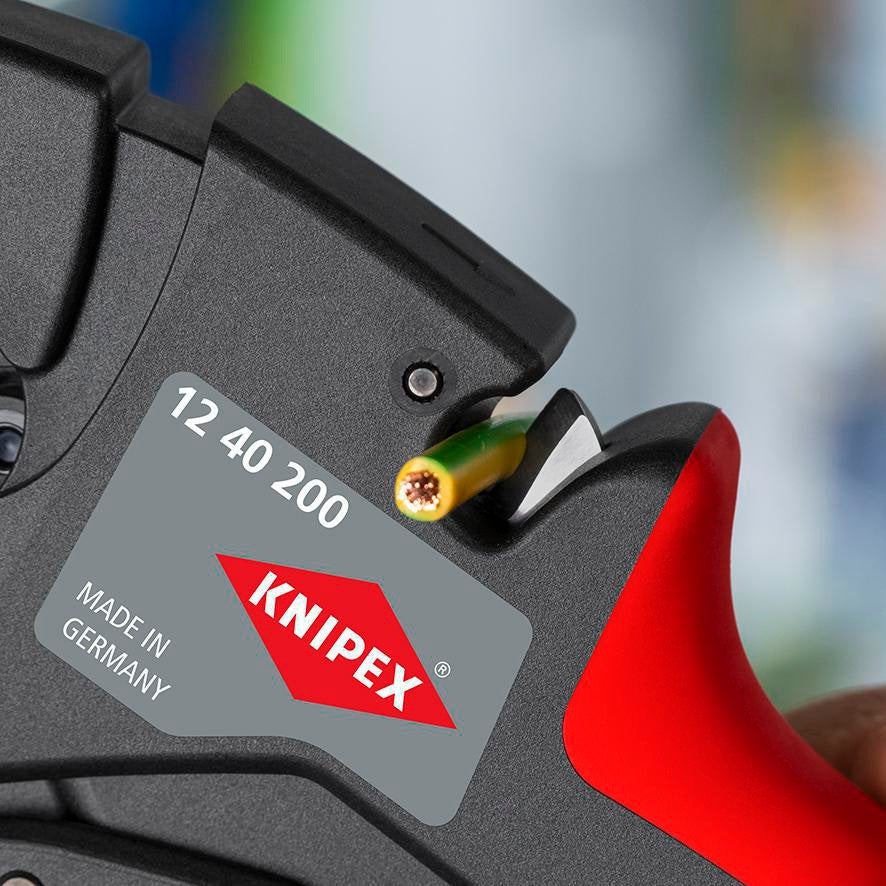 KNIPEX Automatikabisolierzange EvoStrip 200 mm für 0,03-10 mm² – selbsteinstellend, mit Drahtschneider