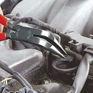 KNIPEX Mechanikerzange 200 mm Form 1 mit Kunststoffüberzug – gerade Spitze, DIN ISO 5745