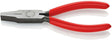 KNIPEX Flachzange 140 mm, Kopf poliert, schwarz atramentiert, Kunststoffüberzug