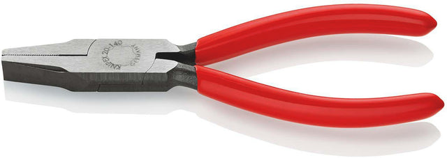 KNIPEX Flachzange 140 mm, Kopf poliert, schwarz atramentiert, Kunststoffüberzug