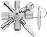 KNIPEX Schaltschrankschlüssel TwinKey® mit 6 Funktionen und Magnet-Verbindung