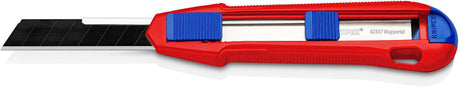 KNIPEX CutiX® Cuttermesser 18 mm Klingenbreite mit Klingenstabilisierung, Magnesiumgehäuse