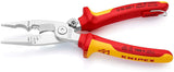 KNIPEX Elektroinstallationszange 200 mm VDE isoliert – Multifunktionszange mit Öse