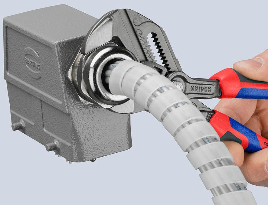 KNIPEX Zangenschlüssel 250 mm, Spannweite 52 mm, mit Kunststoffüberzug und Einstellskala