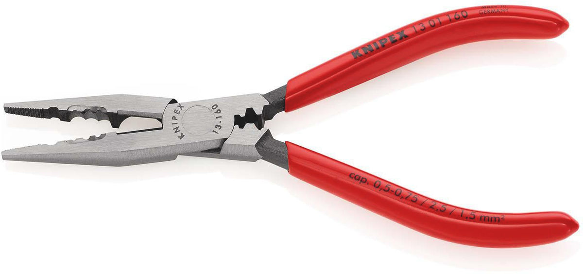 KNIPEX Verdrahtungszange 160 mm – Crimp-, Greif- und Biegezange für 0,5–2,5 mm²