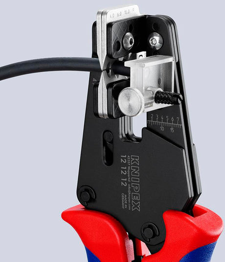 KNIPEX Präzisions-Abisolierzange 195 mm für Solarkabel und mehrlagige Isolierungen