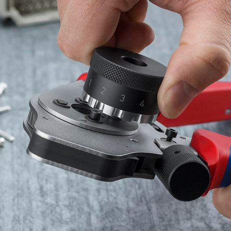 KNIPEX Vierdornpresszange 240 mm – Digitale Crimpzange für 0,14–6 mm² (AWG 26–10)