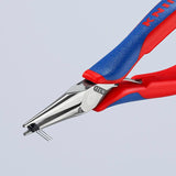 KNIPEX Elektronik-Greifzange 115 mm mit flachbreiten Backen und Kunststoffüberzug