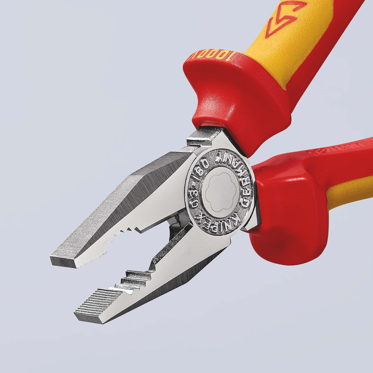 KNIPEX Kombizange VDE 160 mm mit Mehrkomponenten-Hüllen, verchromt, isoliert bis 1000 V