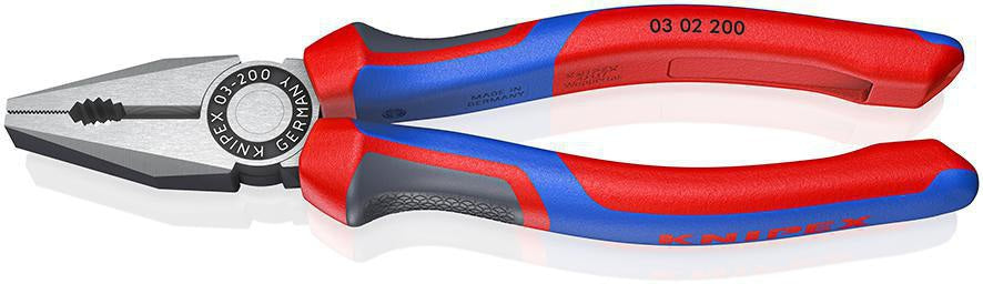 KNIPEX Kombizange 160 mm mit Comfort-Griff – polierter Kopf, induktiv gehärtete Schneiden