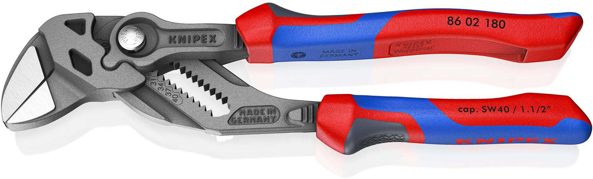 KNIPEX Zangenschlüssel 250 mm, Spannweite 52 mm, mit Kunststoffüberzug und Einstellskala