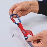 KNIPEX Materialkarabiner 81 mm mit Schraubverschluss blau beschichtet