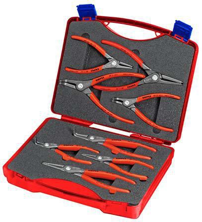 KNIPEX Präzisions-Sicherungsringzangensatz 8-teilig 10-60 mm im Kunststoffkoffer
