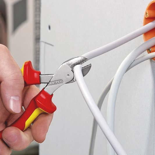KNIPEX X-Cut® Kompaktseitenschneider VDE 160 mm – 40 % Kraftersparnis, für Pianodraht