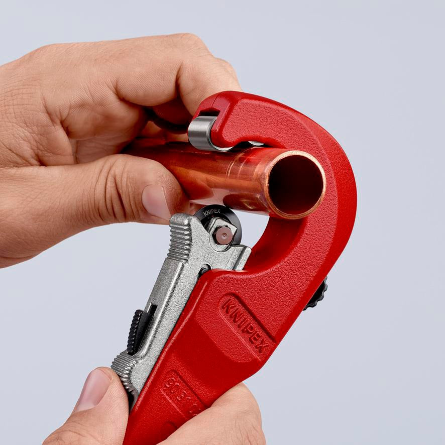 KNIPEX Rohrabschneider TubiX® 6-35 mm – QuickLock-Einhandschnellfixierung für Kupfer, Messing, Edelstahl