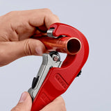KNIPEX Rohrabschneider TubiX® 6-35 mm – QuickLock-Einhandschnellfixierung für Kupfer, Messing, Edelstahl