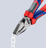 KNIPEX Kraftkombizange 180 mm mit Comfort-Griff – 35 % Kraftersparnis, poliert