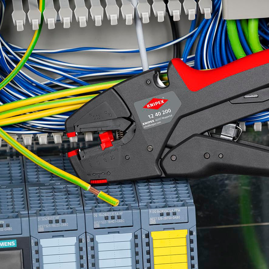 KNIPEX Automatikabisolierzange EvoStrip 200 mm für 0,03-10 mm² – selbsteinstellend, mit Drahtschneider