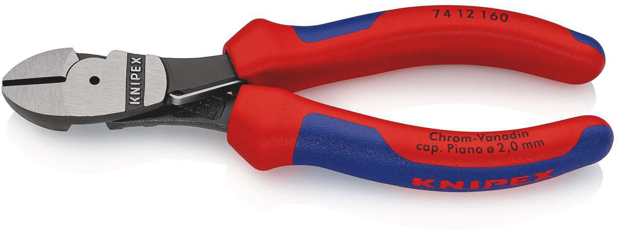 KNIPEX Kraftseitenschneider 160 mm poliert Form 1 mit Öffnungsfeder und Mehrkomponenten-Hüllen
