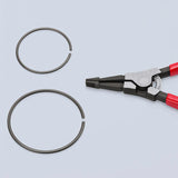 KNIPEX Montagezange 220 mm, 30° gewinkelt, brüniert – für gerade Sprengringe