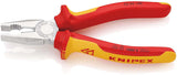 KNIPEX Kombizange VDE 160 mm mit Mehrkomponenten-Hüllen, verchromt, isoliert bis 1000 V