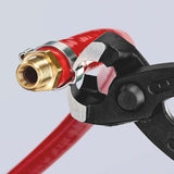 KNIPEX Ohrklemmenzange 220 mm – für 1-Ohr- und 2-Ohrklemmen, Kopf schwarz atramentiert