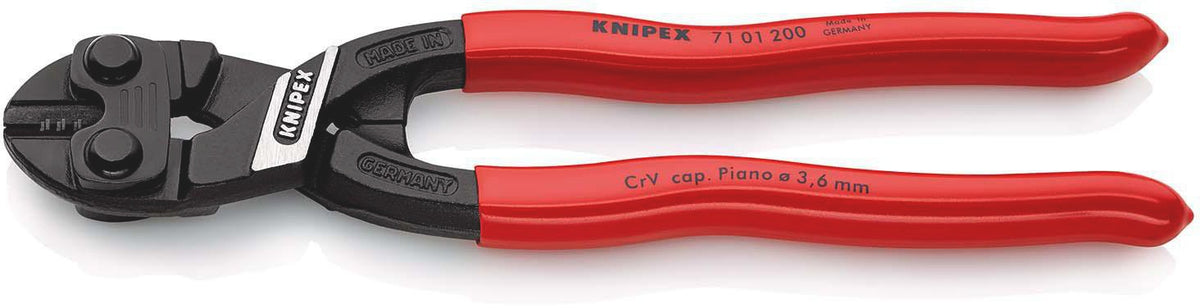 KNIPEX CoBolt® Kompaktbolzenschneider 160 mm – 60 % Kraftersparnis, mit Aussparung