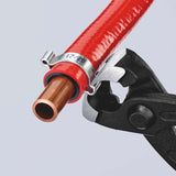 KNIPEX Ohrklemmenzange 220 mm – für 1-Ohr- und 2-Ohrklemmen, Kopf schwarz atramentiert