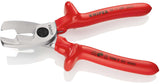 KNIPEX Kabelschere 200 mm VDE-isoliert bis 1000 V mit Doppelschneide für Kupfer- und Alukabel