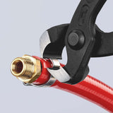 KNIPEX Ohrklemmenzange 220 mm – für 1-Ohr- und 2-Ohrklemmen, Kopf schwarz atramentiert