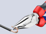 KNIPEX Spitzkombizange 145 mm Comfort-Griff – poliert, schwarz atramentiert, für Flach- und Rundmaterial