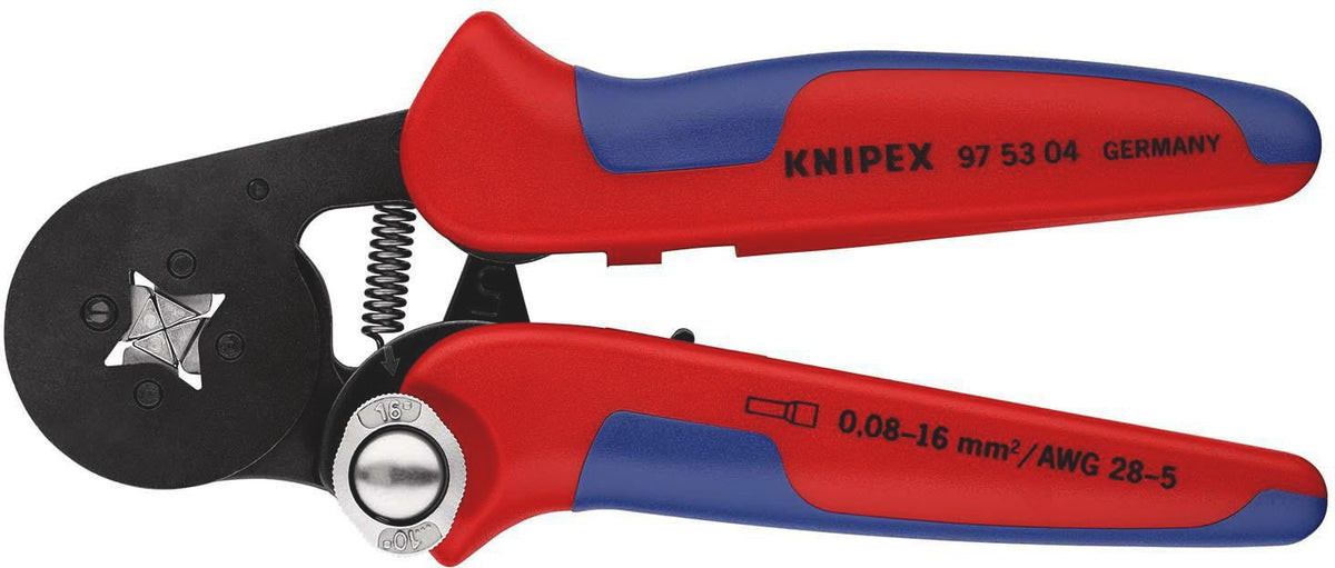 KNIPEX Aderendhülsenzange 180 mm selbsteinstellend 0,08–16 mm² – brünierter Kopf, Mehrkomponenten-Hüllen