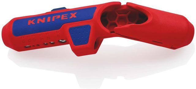 KNIPEX ErgoStrip® Universal-Abmantelungswerkzeug 130 mm für Rund-, Feuchtraum- und Datenkabel
