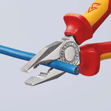 KNIPEX Kombizange VDE 160 mm mit Mehrkomponenten-Hüllen, verchromt, isoliert bis 1000 V