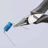 KNIPEX Elektronik-Greifzange ESD 115 mm – flachbreite Backen, spiegelpoliert, Form 3
