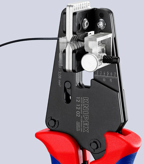 KNIPEX Präzisionsabisolierzange 195 mm für PTFE, Silikon, Radox®, Kapton® und Gummi