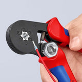 KNIPEX Aderendhülsenzange 180 mm selbsteinstellend 0,08–16 mm² – brünierter Kopf, Mehrkomponenten-Hüllen