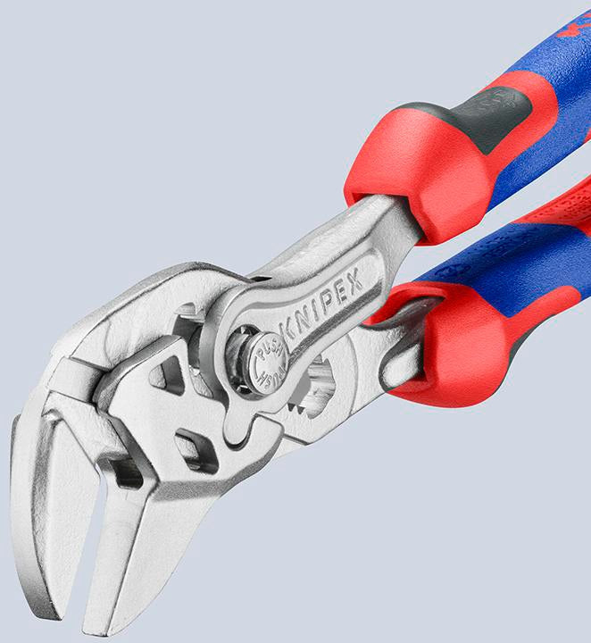 KNIPEX Zangenschlüssel 400 mm – Spannweite 85 mm, verchromt, mit Kunststoffüberzug