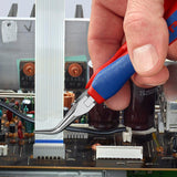 KNIPEX Elektronik-Greifzange 115 mm mit flachbreiten Backen und Kunststoffüberzug