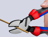 KNIPEX Kraftseitenschneider 140 mm, poliert, Form 0, Mehrkomponenten-Hüllen – 20 % Kraftersparnis